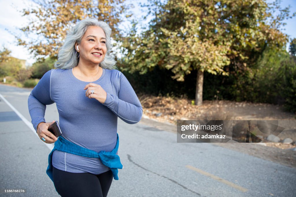 Mexican Woman Jogging
