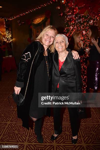 Alison Becker and Patricia Birch attend Anne Hearst McInerney, Jay McInerney and George Farias Host Christmas Cheer at Doubles Club on December 13,...