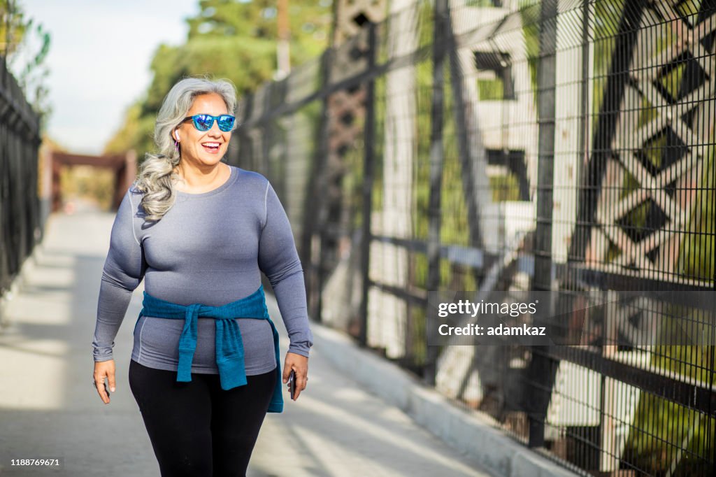 Mexican Woman Walking