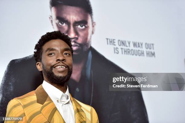 Chadwick Boseman attends "21 Bridges" New York Screening at AMC Lincoln Square Theater on November 19, 2019 in New York City.