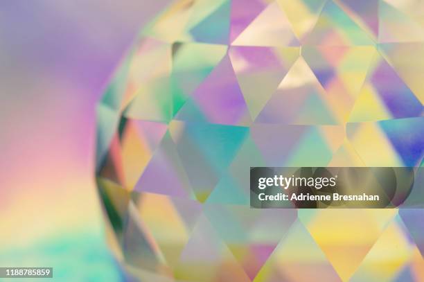 pastel crystal polyhedron - translucent glass stock pictures, royalty-free photos & images