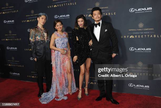 Miyavi, Karen Fukuhara, Yu Yamada and Shun Oguri arrive for the 18th Annual Unforgettable Gala held at The Beverly Hilton Hotel on December 14, 2019...