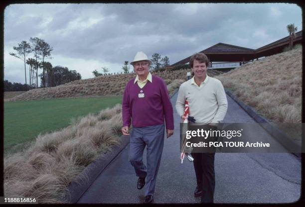 Byron Nelson, Tom Watson TPC Sawgrass PGA TOUR - March 1983 Photo by Tony Roberts/PGA TOUR Archive via Getty Images