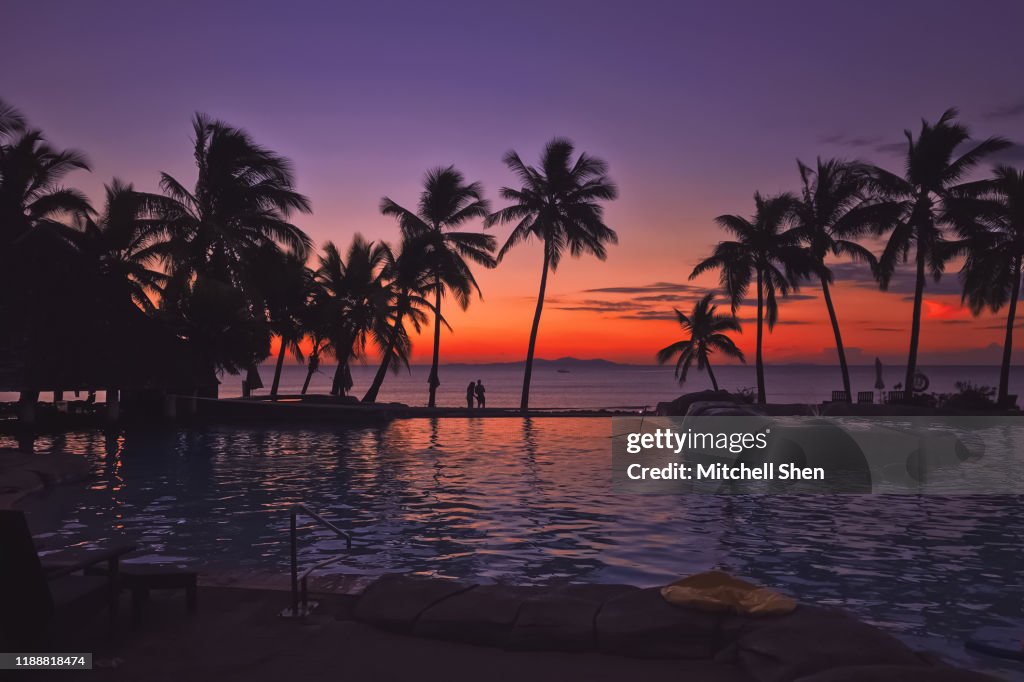 Sunset in Fiji