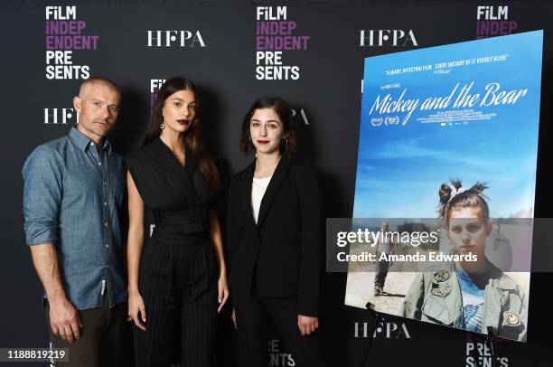 Actor James Badge Dale, actress Camila Morrone and director Annabelle Attanasio attend Film Independent's Special Screening of "Mickey And The Bear"...