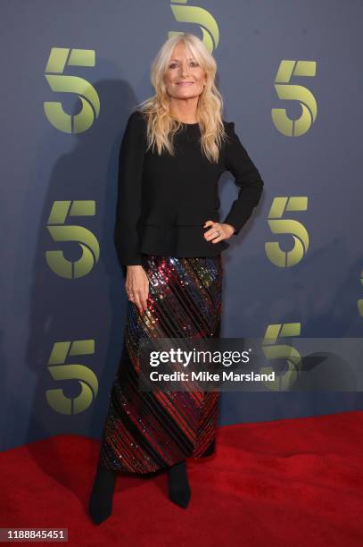 Gaby Roslin attends the Channel 5 2020 Upfront photocall at St. Pancras Renaissance London Hotel on November 19, 2019 in London, England.