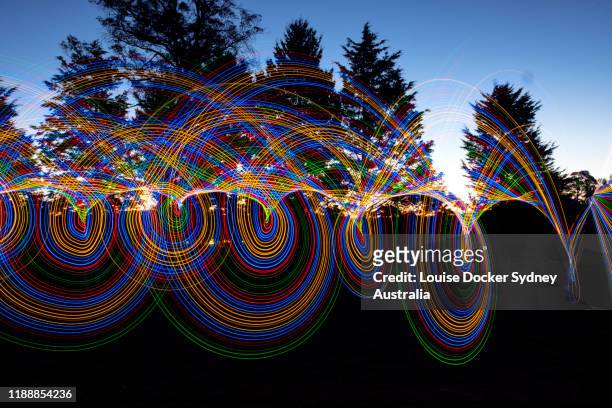 abstract light painting - louise docker sydney australia stock pictures, royalty-free photos & images