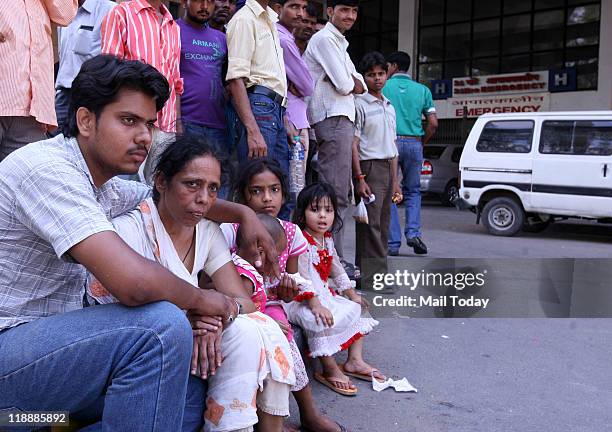 Kundan whose wife died at the Ambedkar hosptial on Monday morning after allegedly getting no response from the hospital doctors post her baby's birth.