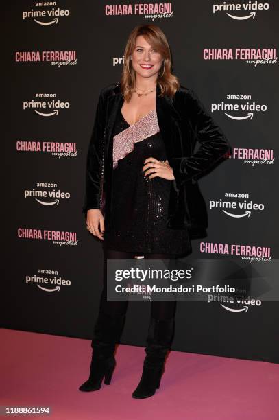 Italian tv host and actress Benedetta Mazza during the premiere of the documentary film Chiara Ferragni Unposted at the Auditorium della...