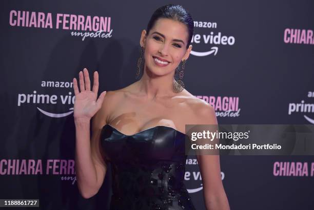 Cuban model and actress Ariadna Romero during the premiere of the documentary film Chiara Ferragni Unposted at the Auditorium della Conciliazione....