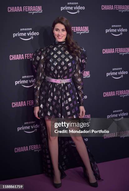 Italian actress and singer Diana De Bufalo during the premiere of the documentary film Chiara Ferragni Unposted at the Auditorium della...