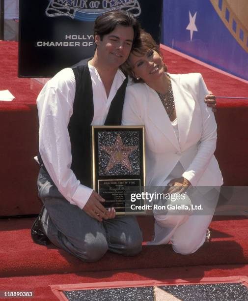 Actress Raquel Welch and son Damon Welch attend the Hollywood Walk of Fame Star Salute to Raquel Welch on June 8, 1996 at 7021 Hollywood Boulevard in...