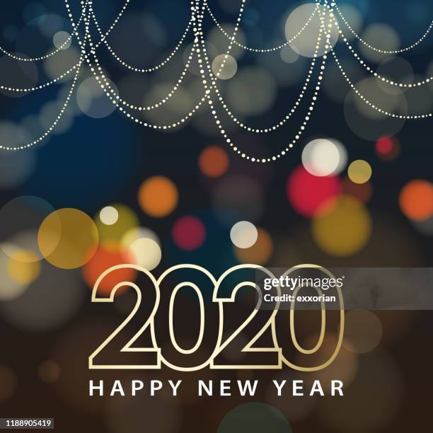 neujahrsfeier 2020 - schmuckanhänger stock-grafiken, -clipart, -cartoons und -symbole