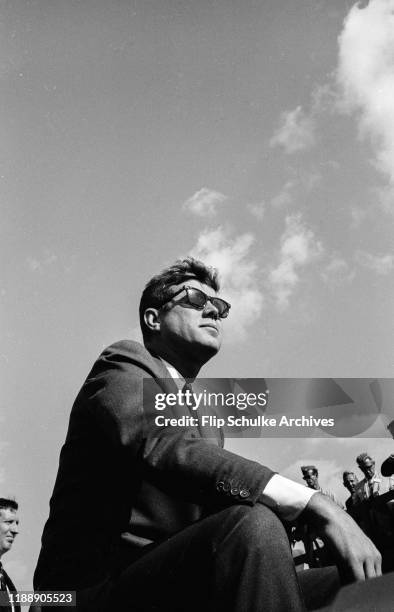 President John F. Kennedy visiting Homestead Air Force Base. Circa 1962.