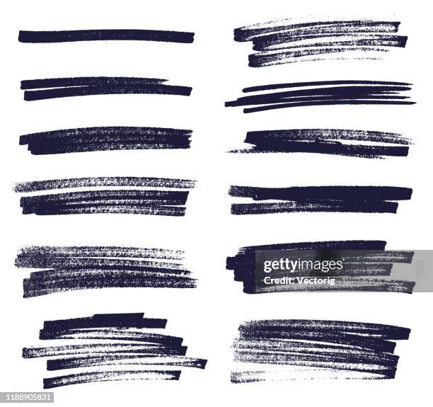 ilustrações, clipart, desenhos animados e ícones de linhas isoladas do marcador em um fundo branco - tinta-instrumento-de-escrita