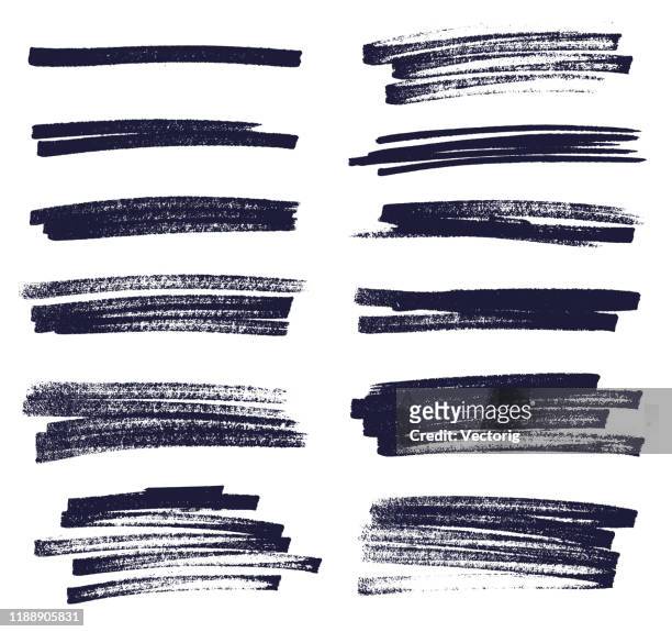 isolated marker lines on a white background - strip stock illustrations