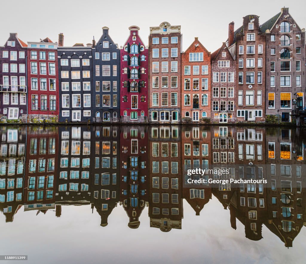 Row of houses in Amsterdam, the Netherlands