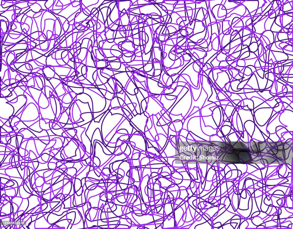 Abstract scribble chaos pattern
