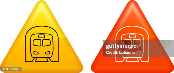 subway train in tunnel icon - train tunnel stock illustrations