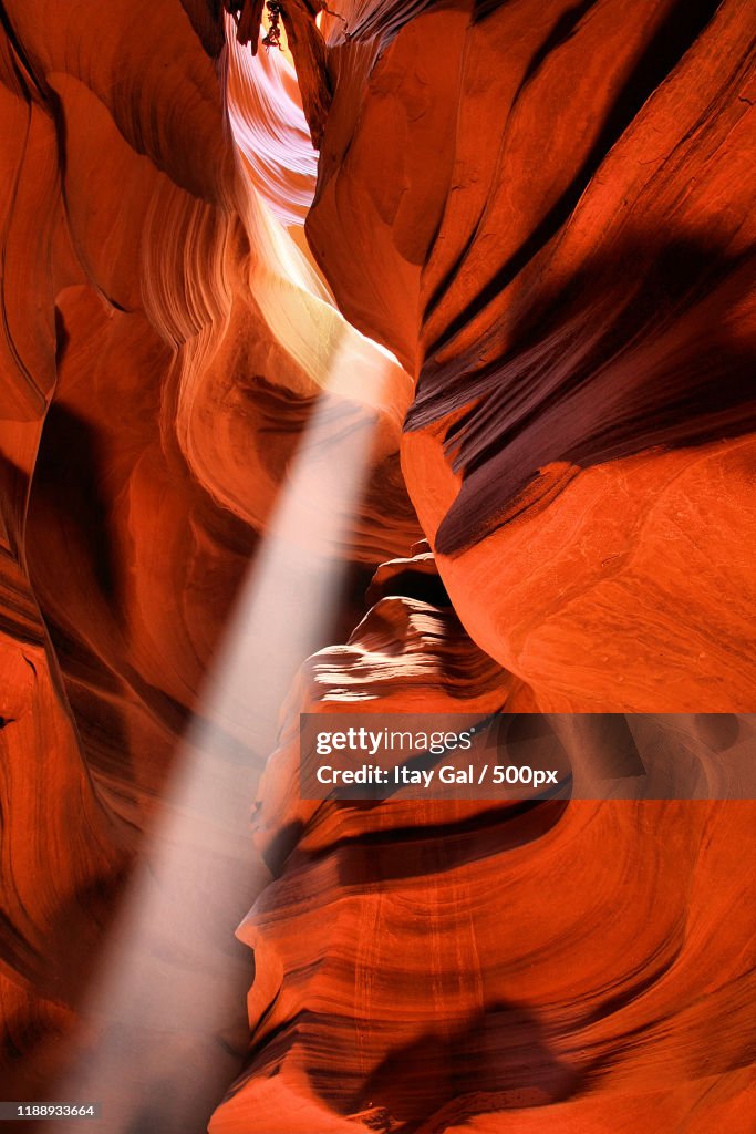 Sunlight beam in Antelope Canyon, Arizona, USA