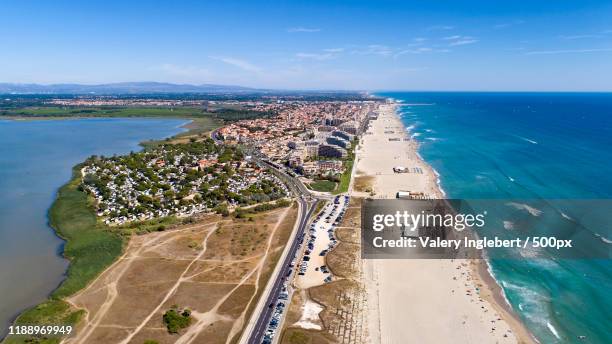 aerial panorama of canet en roussilon - loire atlantique stock pictures, royalty-free photos & images