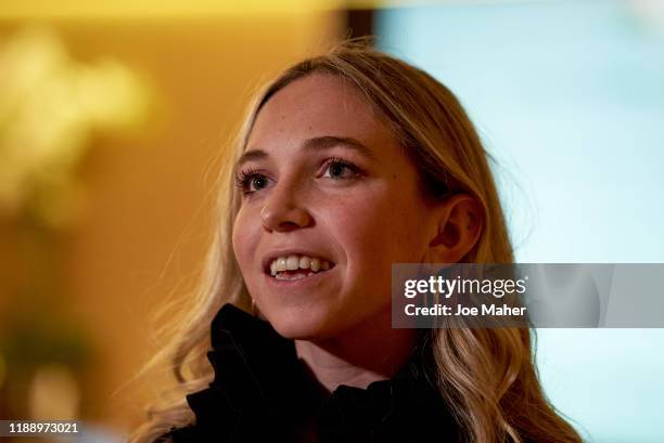 Ayesha Shand attends the Matriarch Club Cocktail Party at Four Seasons Hotel London at Ten Trinity Square on November 20, 2019 in London, England.