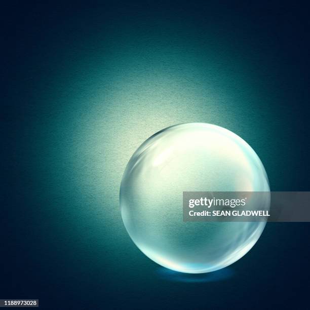 crystal ball on green - 水晶 ストックフォトと画像