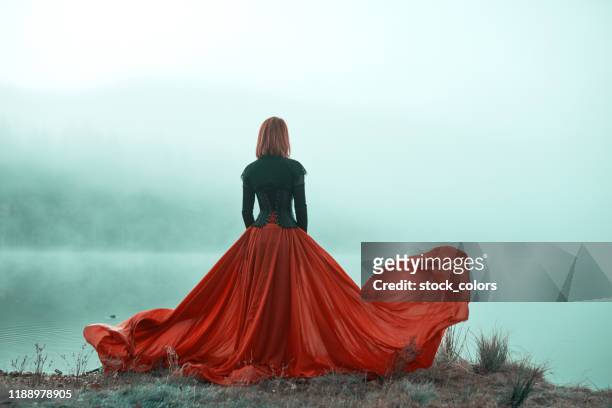 dominating the fog - beautiful romanian women stock pictures, royalty-free photos & images