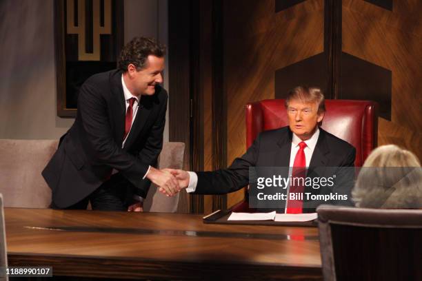 May 10 MANDATORY CREDIT Bill Tompkins/Getty Images Piers Morgan on the set of the Season Finale of the Celebrity Apprentice on May 10, 2009 in New...