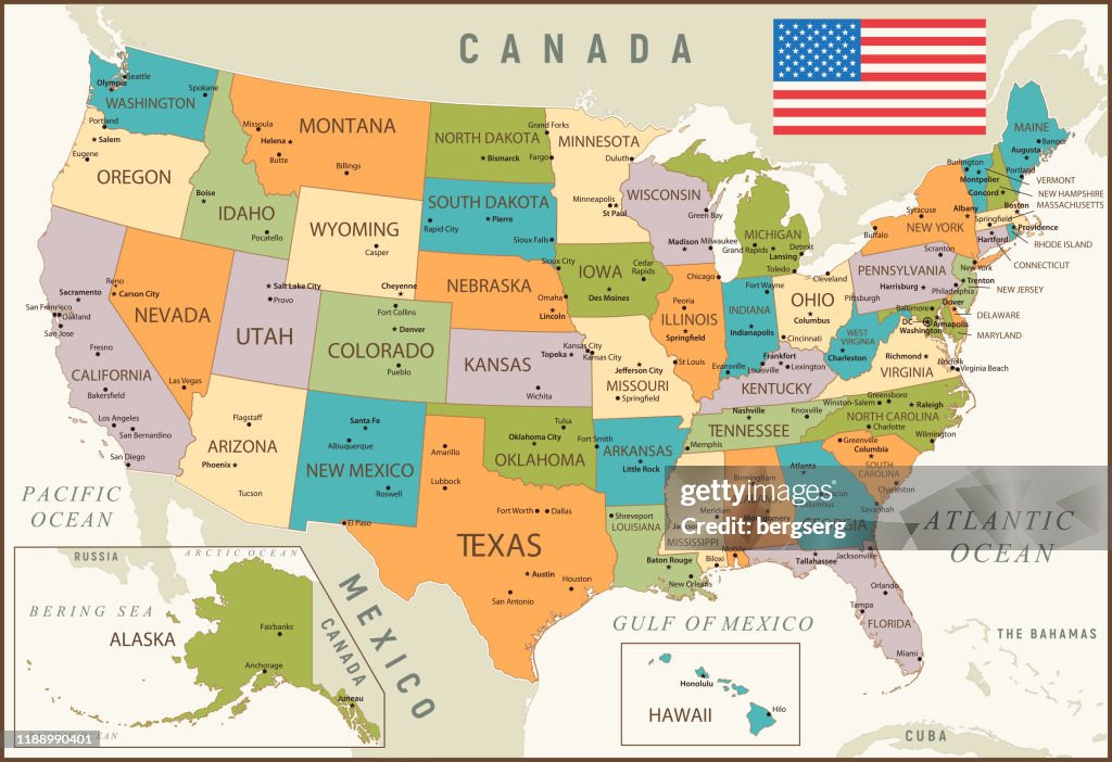 National Map Of Usa