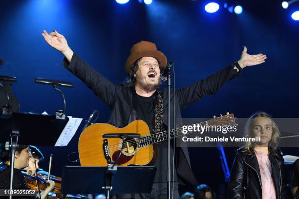 Zucchero performs on stage during the 60th Birthday Concert of Andrea Griminelli on November 20, 2019 in Reggio nell'Emilia, Italy.