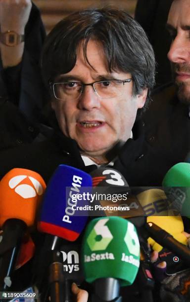 Comparution des indépendantistes catalans Lluis Puig, Toni Comin et Carles Puigdemont - Raadkamer Brussel: Verschijning van de Catalaanse politici...