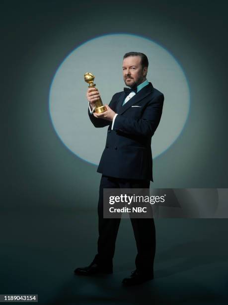 Season: 77 -- Pictured -- Ricky Gervais, Host--