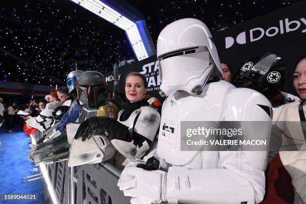Fans in Star Wars costumes attend the world premiere of Disney's "Star Wars: Rise of Skywalker" at the TCL Chinese Theatre in Hollywood, California...