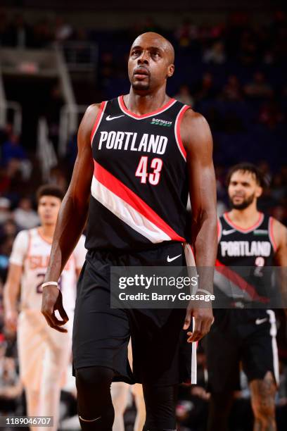 Anthony Tolliver of the Portland Trail Blazers looks on during the game against the Phoenix Suns on December 16, 2019 at Talking Stick Resort Arena...