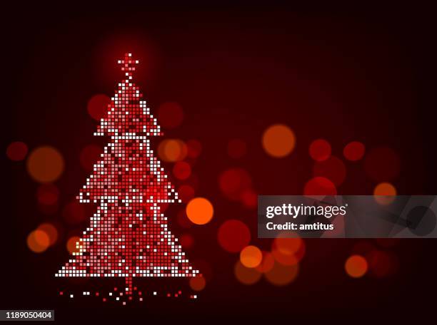 xmas template pixelated - pixelated landscape stock illustrations
