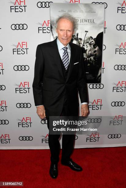 Clint Eastwood attends the AFI FEST 2019 Presented By Audi – "Richard Jewell" Premiere at TCL Chinese Theatre on November 20, 2019 in Hollywood,...