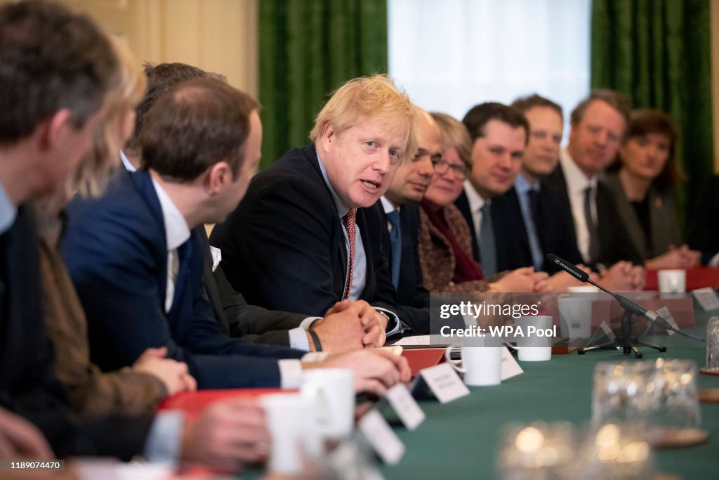 UK Cabinet Meets After The General Election Returned A Tory Majority