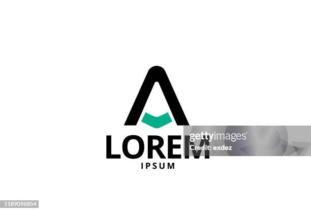 buchstabe ein logo-zeichen - buchstabe a stock-grafiken, -clipart, -cartoons und -symbole