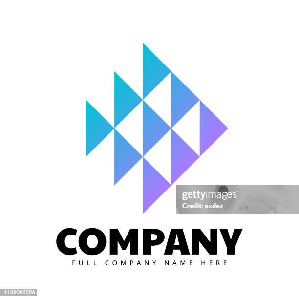 abstract triangle shape logo sign - triangle shape stock illustrations