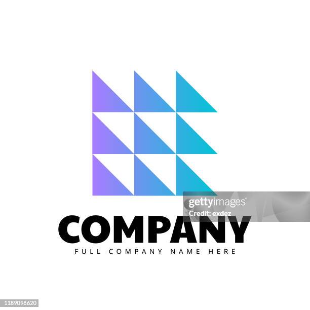 abstract triangle shape logo sign - arrow logo stock illustrations