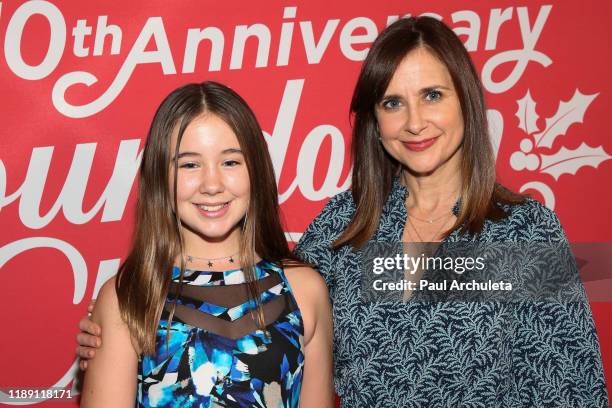 Actress Kellie Martin and his daughter Margaret Heather Christian attend Hallmark Channel's 10th Anniversary of "Countdown To Christmas" screening...