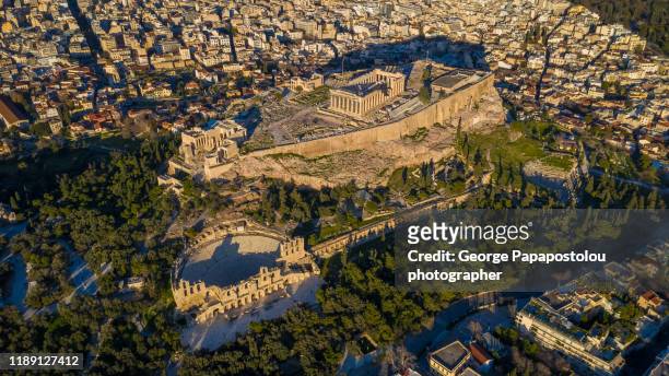acropolis of athens - athens acropolis stockfoto's en -beelden
