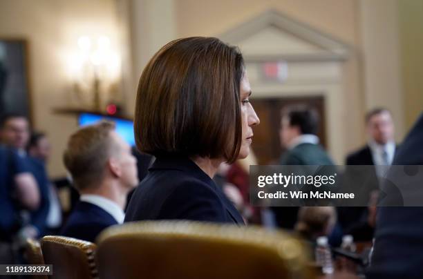 Fiona Hill, the National Security Council’s former senior director for Europe and Russia arrives for testimony before the House Intelligence...