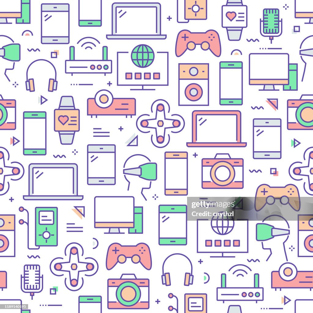 Technology Design Set Vector Set Of Design Templates And Elements For Technology And Devices ...