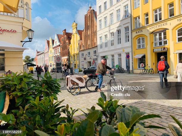 street in stralsund - stralsund stock pictures, royalty-free photos & images