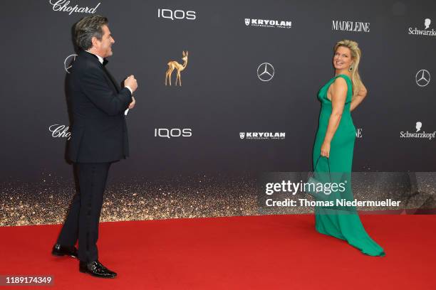 Thomas Anders and his wife Claudia Hess attend the 71st Bambi Awards at Festspielhaus Baden-Baden on November 21, 2019 in Baden-Baden, Germany.