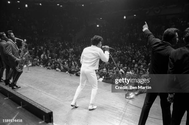 James Brown and The Flames at the Apollo, New York, 1959.