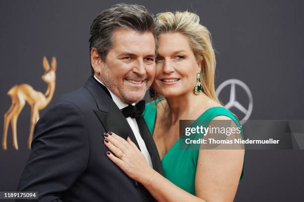 Thomas Anders and his wife Claudia Hess attend the 71st Bambi Awards at Festspielhaus Baden-Baden on November 21, 2019 in Baden-Baden, Germany.