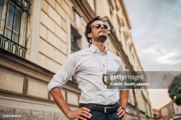 detective outdoors - detective badge stock pictures, royalty-free photos & images